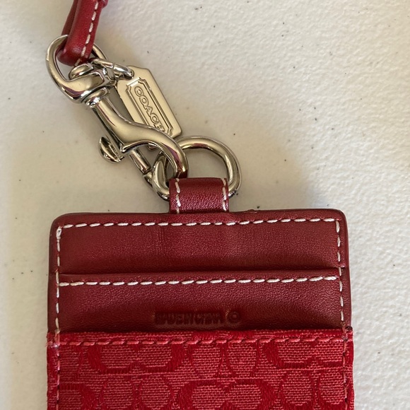 COACH Red Key & ID/Card Holder - Picture 3 of 10